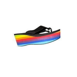 Rocket Dog Crush Rainbow Pride Wedge‎ Sandal Size 9